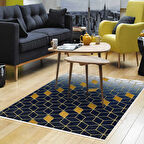 Dekoreko Kaymaz Taban Djt Salon Halısı Yıldız Deri Modern 719