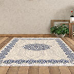 Dekoreko Kaymaz Taban Djt Salon Halısı Star Pamuk Saçaklı Modern 1319