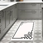 Dekoreko Kaymaz Taban Djt Mutfak Halısı Star Pamuk Saçaklı Modern 1919