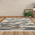 Dekoreko Kaymaz Taban Djt Salon Halısı Star Pamuk Saçaklı İskandinav 661M