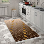 Dekoreko Kaymaz Taban Djt Mutfak Halısı Star Pamuk Saçaklı Modern 719