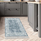 Dekoreko Kaymaz Taban Djt Mutfak Halısı Star Pamuk Saçaklı Modern M5142