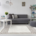 Dekoreko Kaymaz Taban Djt Salon Halısı Star Pamuk Saçaklı Modern M5142