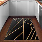 Dekoreko Kaymaz Taban Djt Mutfak Halısı Yıldız Deri Modern 686M