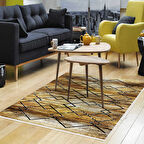 Dekoreko Kaymaz Taban Djt Salon Halısı Yıldız Deri Modern M5006