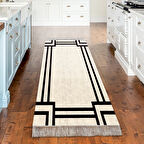 Dekoreko Kaymaz Taban Djt Mutfak Halısı Star Pamuk Saçaklı Modern 1920