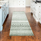 Dekoreko Kaymaz Taban Djt Mutfak Halısı Yıldız Deri İskandinav F5078