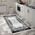 Dekoreko Kaymaz Taban Djt Mutfak Halısı Star Pamuk Saçaklı Modern M5132