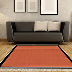 Alanur Home Kaymaz Taban Djt Banyo Mutfak Salon Halı  Trend Saçaklı Dokuma Desen E5007