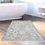 Dekoreko Kaymaz Taban Djt Banyo Halısı Trend Saçaklı İskandinav F5137