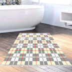 Dekoreko Kaymaz Taban Djt Banyo Halısı Trend Saçaklı Modern 750