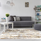 Dekoreko Kaymaz Taban Djt Salon Halısı Trend Saçaklı Modern M5026