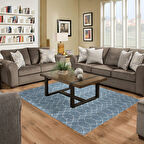 Dekoreko Kaymaz Taban Djt Salon Halısı Yıldız Deri İskandinav F5084