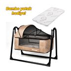 Loft Beşik Kahve Bambo Yatak Hediye