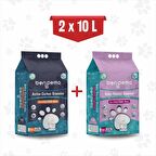  BENPETTO AB250  Aktif Karbon & Bebek Pudrası Parfümlü  2'Li 2X10 20 Lt Kedi Kumu / Cat Litter