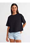 Dilvin Kadın Kısa Kollu Pamuklu Oversize T-shirt - 31017