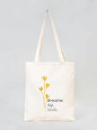 Breathe, Sip, Smile - Ham Kumaş Bez Çanta