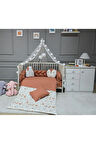 Örgü Kenar Korumalı Beşik Uyku Seti --8 Parça--