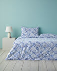 English Home Coastal Treasures Pamuklu Ranforce Tek Kişilik Nevresim Seti 160x220 cm Mavi
