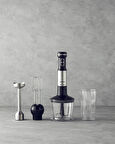 English Home MBS 3001 4 Bıçaklı Mini Blender Seti Siyah-Krom