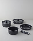 English Home ClickEase 7 Parça Tencere Seti 18-20-24-28 cm Siyah