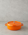 Hecha Demir Döküm Sığ Tencere 28 cm Turuncu