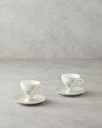 English Home Valentina New Bone China 4 Parça 2 Kişilik Kahve Fincan Takımı 80 ml Açık Yeşil