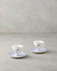 English Home Valentina New Bone China 4 Parça 2 Kişilik Kahve Fincan Takımı 80 ml Lila