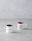English Home Remixy Seramik 2'li Kahve Fincan Takımı 110 ml Bordo