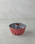 Baker’s Choice Karbon Çelik Klasik Borulu Kek Kalıbı 23 x 12 cm Kırmızı