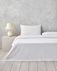 Serene Bliss Perkal King Size Nevresim Takımı 240x220 cm Beyaz