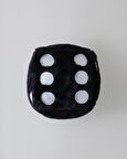 Dice Dekoratif Kırlent 20x20 cm Siyah - Beyaz