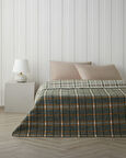 Plaid Tale Pamuk Akrilik Tek Kişilik Battaniye 150x200 cm Koyu Yeşil