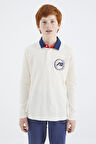 Ekru Polo Yaka Erkek Çocuk T-Shirt - 11172 | 11-12 Yaş