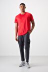 Tommy Life Kırmızı Polyester Nefes Alan Jakarlı İnce Esnek Standart Fit Erkek Performans T-Shirt - 88397IZI