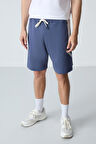 Petrol Pamuklu Kalın Yumuşak Dokulu Standart Fit Basic Erkek Şort  - 81281