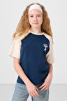 Parlament O Yaka  Pamuklu Baskılı Oversize Fit Kız Çocuk T-Shirt - 75179
