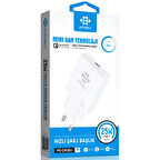 Mini GaN Teknoloji 25W PD 25W Tek Girişli Hızlı Şarj Başlik Arbaks ARB-015B