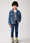 Erkek Çocuk Ken 90lar Jean Gömlek-Koyu Mavi  | 4-5