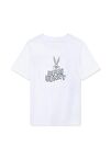 Mavi Bugs Bunny Baskılı Beyaz Tişört 7610160-620