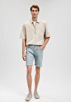 Brian Steet Puslu Açık Mavi Jean Şort 0418487144