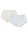 Civil Girls Kız Çocuk 2'li Boxer Set 2-10 Yaş Ekru-Beyaz