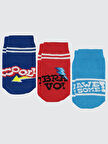 Civil Boys Erkek Çocuk 3'lü Patik Çorap 2-12 Yaş Mavi