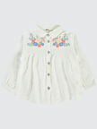 Civil Girls Kız Çocuk Gömlek 2-5 Yaş Ekru