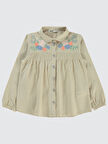 Civil Girls Kız Çocuk Gömlek 6-9 Yaş Bej