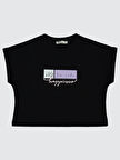 Civil Girls Kız Çocuk Tişört 6-9 Yaş Siyah