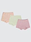 Civil Girls Kız Çocuk 3'lü Boxer Set 2-10 Yaş Pembe