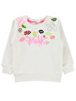 Civil Girls Kız Çocuk Sweatshirt 2-5 Yaş Ekru