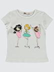 Civil Girls Kız Çocuk Tişört 2-5 Yaş Ekru