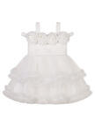 Civil Girls Güllü  2-5 Yaş Abiye - Beyaz5-6 Yaş